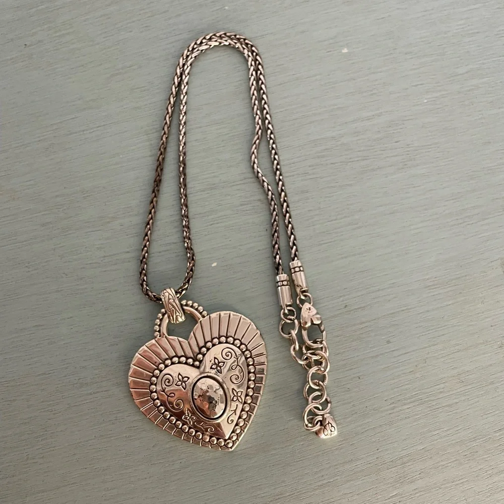 Brighton- All Your Love Heart Pendant Silver Necklace - Picture 5 of 9